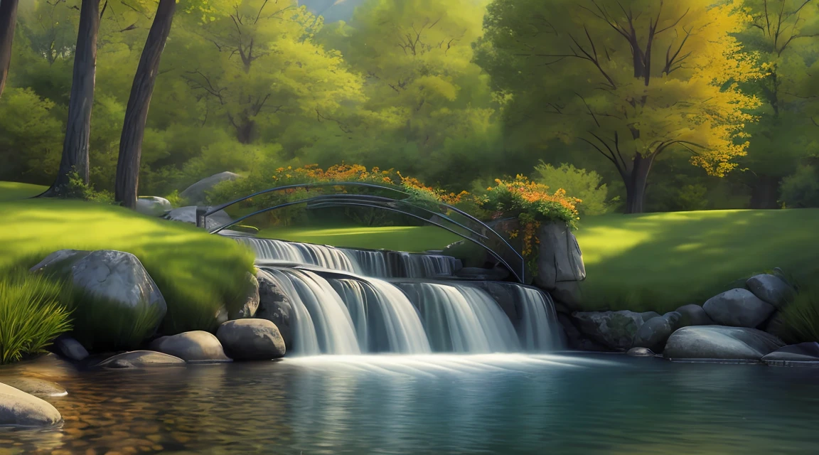 A peaceful place, very pleasant, aesthetics, Calm, scenic. photorealisitic, 8k hd, studio quality, ultra realisitic, maximum detail, large scale, Post-processing, realisitic, fotorrealism, photoshop, fot, detailded, cinematic lighting, paisaje, widescreen, paisaje, ray tracing, cinema4d