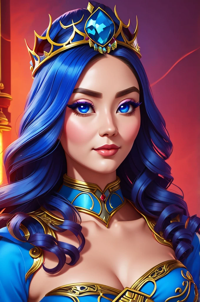 a woman in a blue dress is posing for a picture, beautiful fantasy maiden, beautiful maiden, fantasy beautiful, beautiful fantasy art portrait, beautiful oriental woman, beautiful avatar pictures, beautiful gorgeous digital art, beautiful fantasy art, beautiful digital art, beautiful digital artwork, fantasy woman, beautiful goddess, a beautiful fantasy empress, very beautiful fantasy art, ((a beautiful fantasy empress))