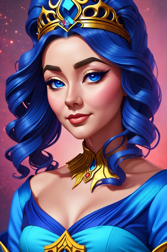 a woman in a blue dress is posing for a picture, beautiful fantasy maiden, beautiful maiden, fantasy beautiful, beautiful fantasy art portrait, beautiful oriental woman, beautiful avatar pictures, beautiful gorgeous digital art, beautiful fantasy art, beautiful digital art, beautiful digital artwork, fantasy woman, beautiful goddess, a beautiful fantasy empress, very beautiful fantasy art, ((a beautiful fantasy empress))