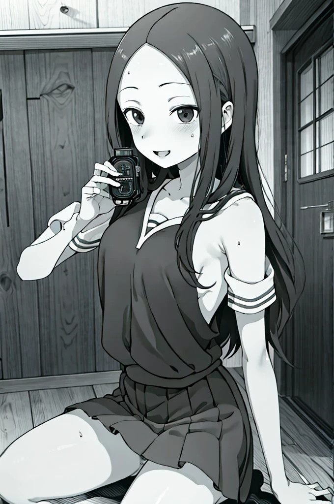 (One girl)(Master Detail Anime)(Master quality)(RAW Photos))(8k)(Realistic, photo Realistic:1.2), ((Highest quality))(naked)(karakaijouzunotakagi-san)(Uniform Pleated Skirt)(Panty shot)(A captivating beauty with a real human body,Perfect Anatomy(Takagi-san)(Brown Hair)(Make your eyes sparkle)(Detailed eyes)(Detailed eyes)(smile)(Perfect body line)(city)