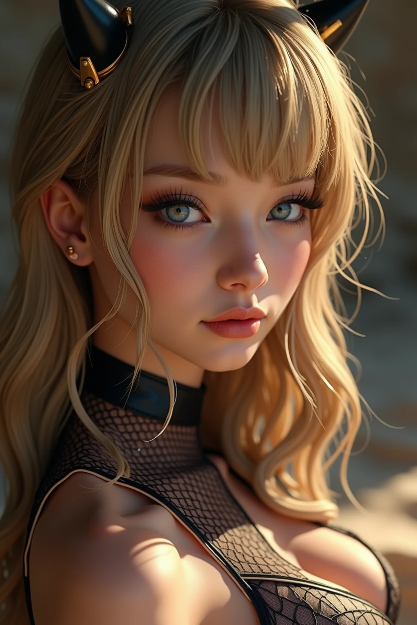((NAVIA GENSHIN IMPACT)), 8k, HD, masterpiece, Very precise, anatomically correct, textured skin, Very detailed, High details, high quality, Awarded many times, Best Quality, ((ultra realistic)), ((Whole body)), ((full shot)), big breasts, female masturbation, jet, open legs, SEX, seductive face, very transparent mesh lingerie, bare breasts, ((Mar, arena, ((lying face up in the sand)), (greek face), with Navia dress, blonde, golden hair, perfectly matching blue eyes