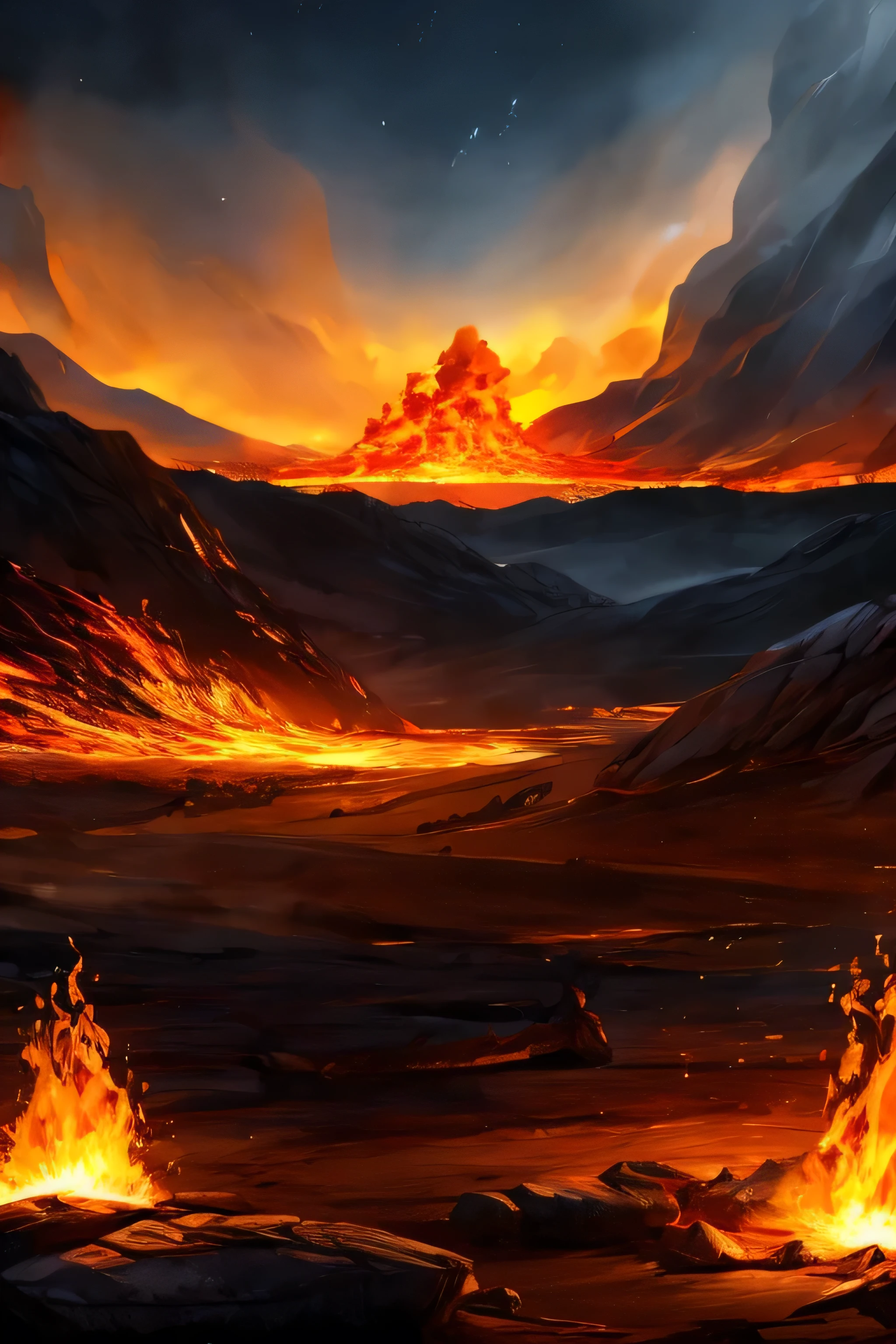 The fire landscape is erupting.