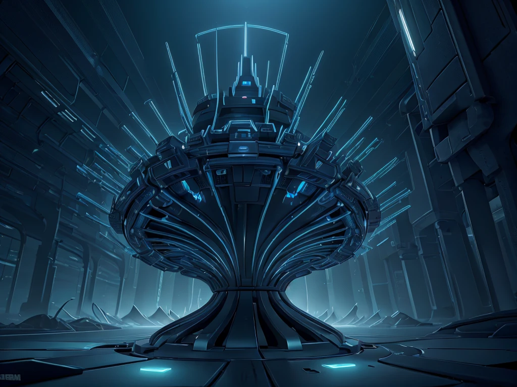 A menacingly elegant neural network, its sleek metallic tendrils intertwining with futuristic circuits in a digital anime. This image is a digitally rendered painting, showcasing the intricacy and detail of the nightmarish creation. Each pixel is meticulously crafted to portray the network's sharp edges and ominous glow, creating a sense of unease and awe. The network's hypnotic patterns, pulsing with malevolent energy, contrast sharply with the cold, sterile backdrop of the digital world. This image truly captures the essence of technological terror in stunning and vivid detail.