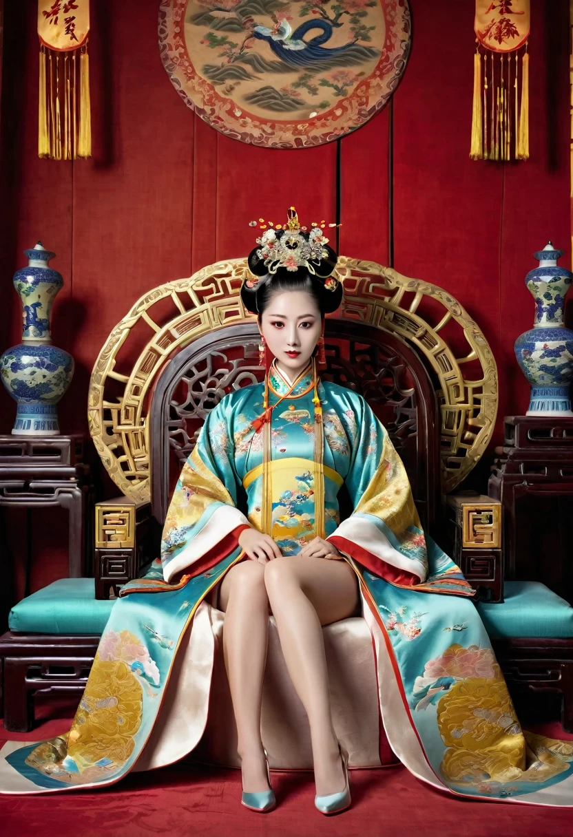 Luxurious empress in a Chinese court during the Qing Dynasty The background of a gorgeous, erotic woman wearing a crown and tying her hair in a perverted and erotic way is a large, naked, golden Qing dynasty empress on a sofa with her legs wide open and her knees bent in an M pose (pornographic pose) A gorgeous Chinese court empress with her hair tied on both sides The background of a perverted and erotic woman wearing a crown and tying her hair in a crown is a Chinese court empress in a Chinese court during the Qing Dynasty The setting is the luxurious room of an empress in the court.

Translated with DeepL.com (free version)