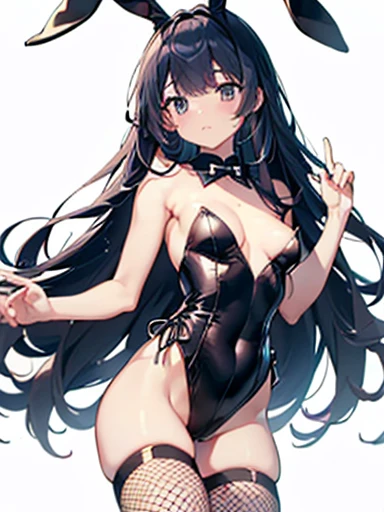 ((4k、8k、Highest quality、Perfect Fingers:1.3、Perfect Anatomy:1.3、Blur the background))、((18-year-old、Small breasts、upon))、(Straight Long Hair)、Laughter、(Bunny Girl Leotard、Fishnet tights)、Full body description、Zoom out、casino、