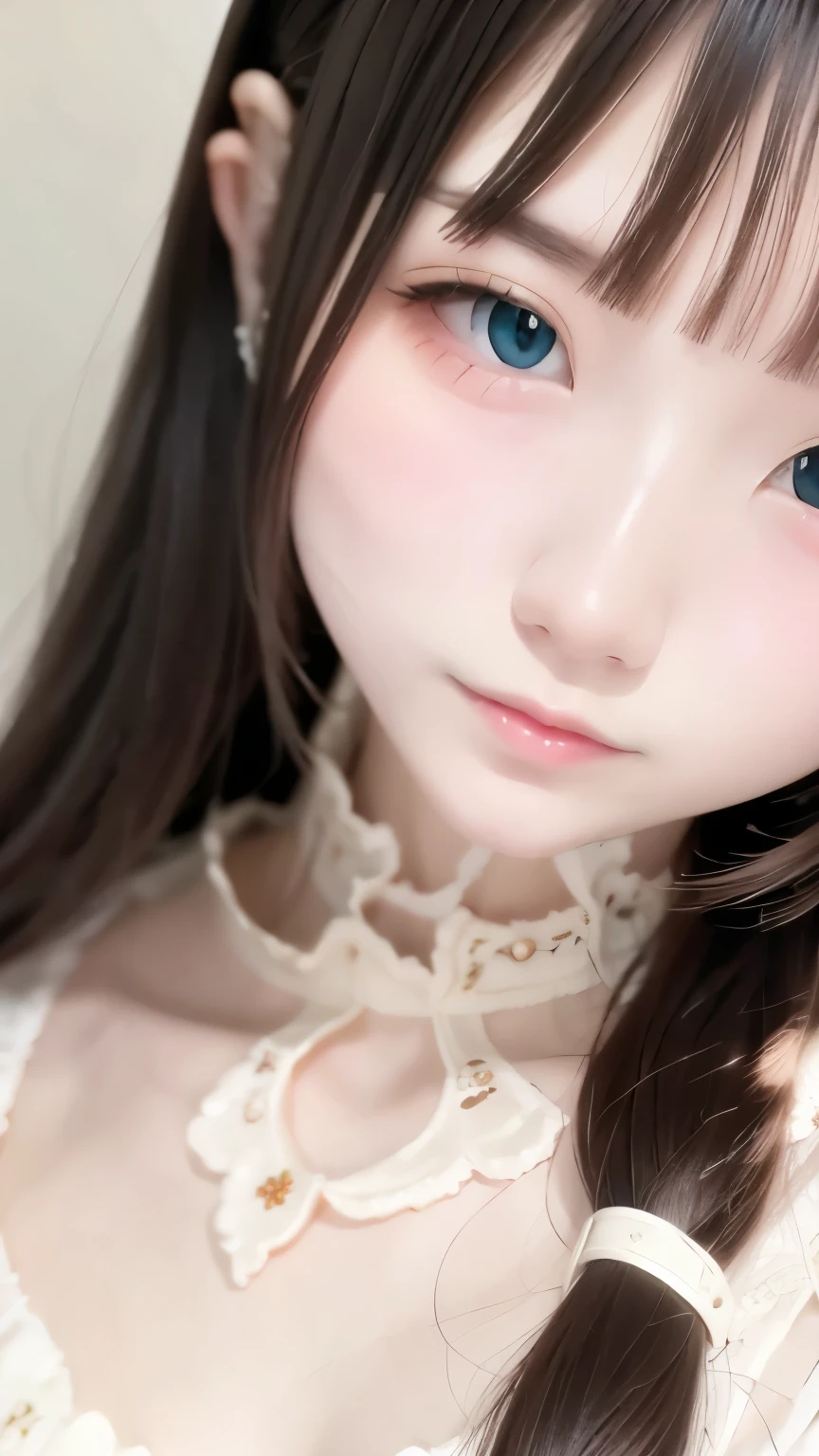 Highest quality、masterpiece、Film Grain、Ultra-high resolution、girl,shy, Detailed hands, View your viewers, Cute Face、Small Nose、Small breasts、smile:0.1