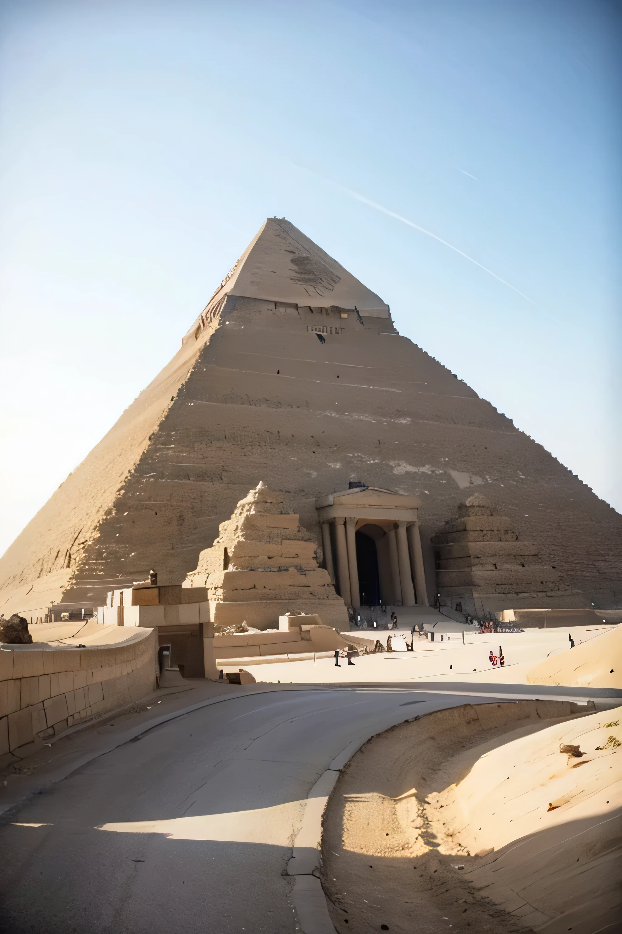 ((best qualityer)), , (detailded), pyramid of egypt without animals around with AI characteristics