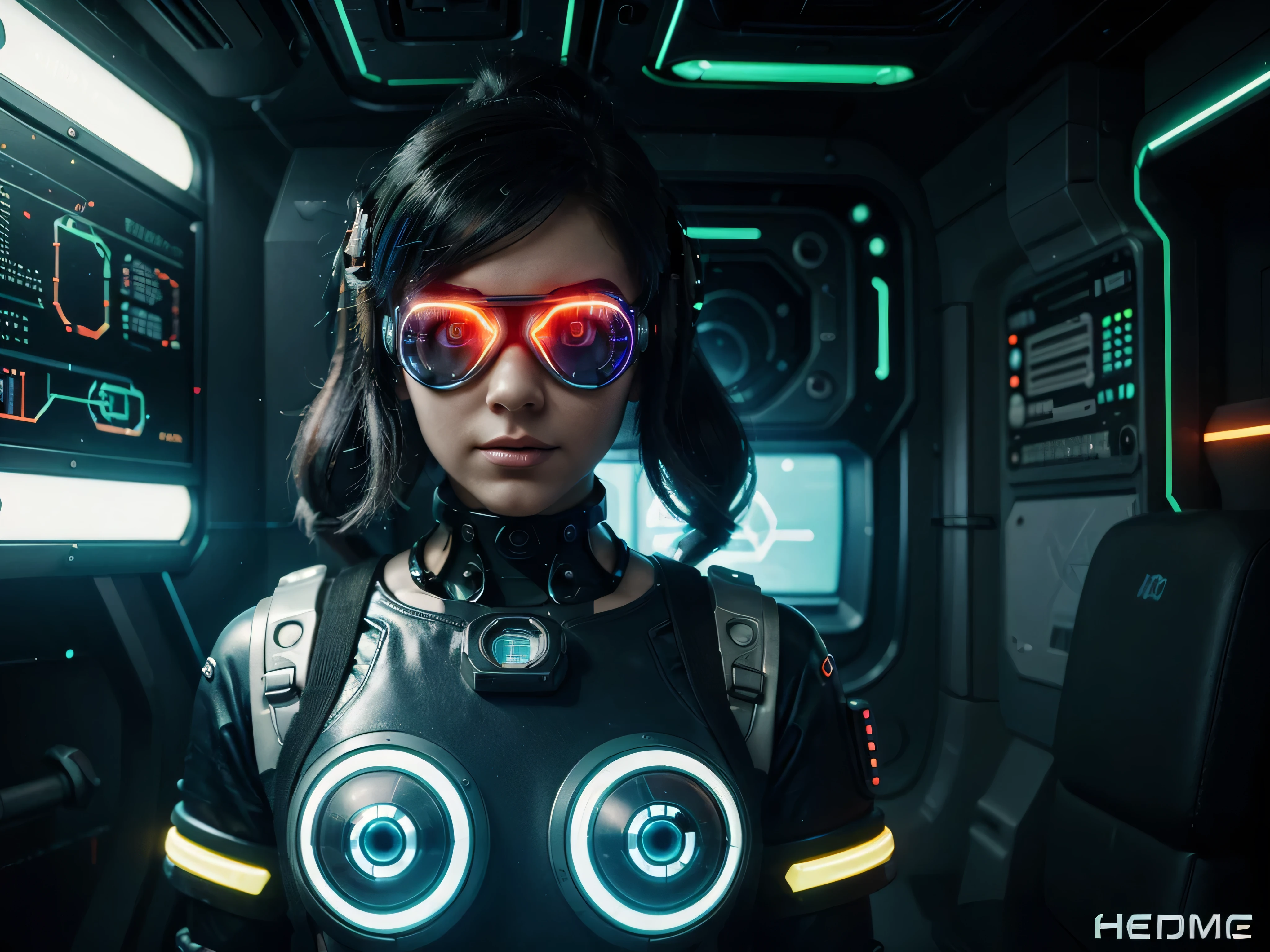 A technologically savvy gnome with cybernetic enhancements and neon-lit goggles, perfectly blending retro-futuristic charm with modern edginess. This character is the protagonist of a digitally rendered cartoon series. The image is a hyper-realistic digital illustration with meticulous attention to detail and vibrant colors. Every pixel exudes a sense of style and sophistication, from the intricately designed cybernetic implants to the holographic interface projected from the goggles. This artwork truly captures the essence of cyberpunk aesthetic in a whimsical and captivating way.