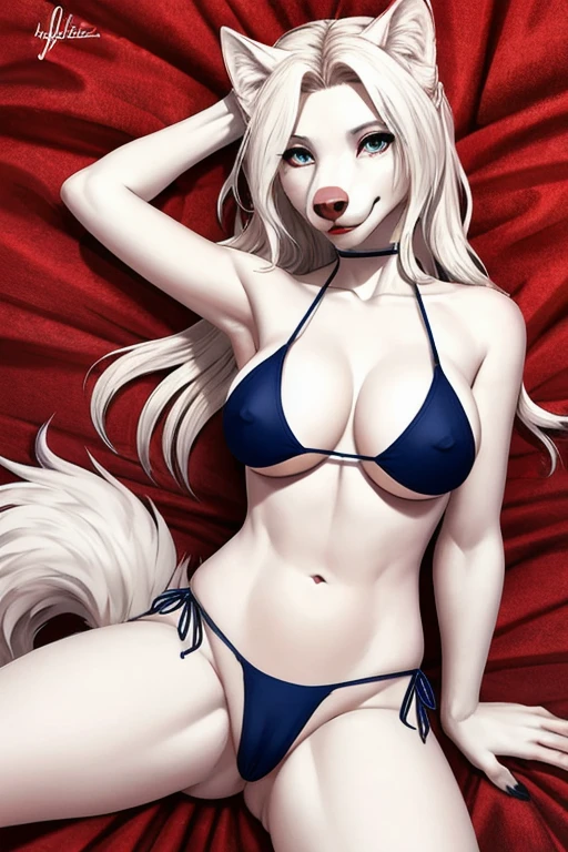 White wolf bikini