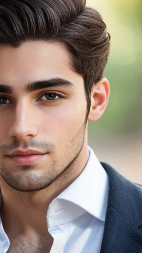 A handsome young Aboab Jewish man focus on face photo