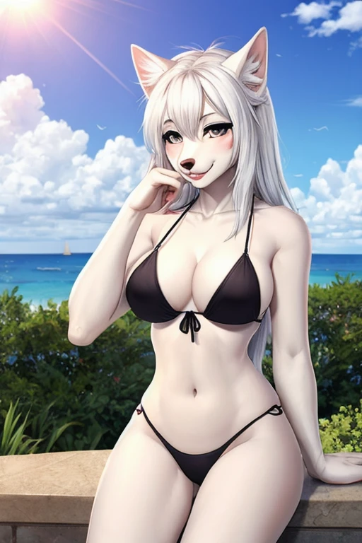 White wolf bikini
