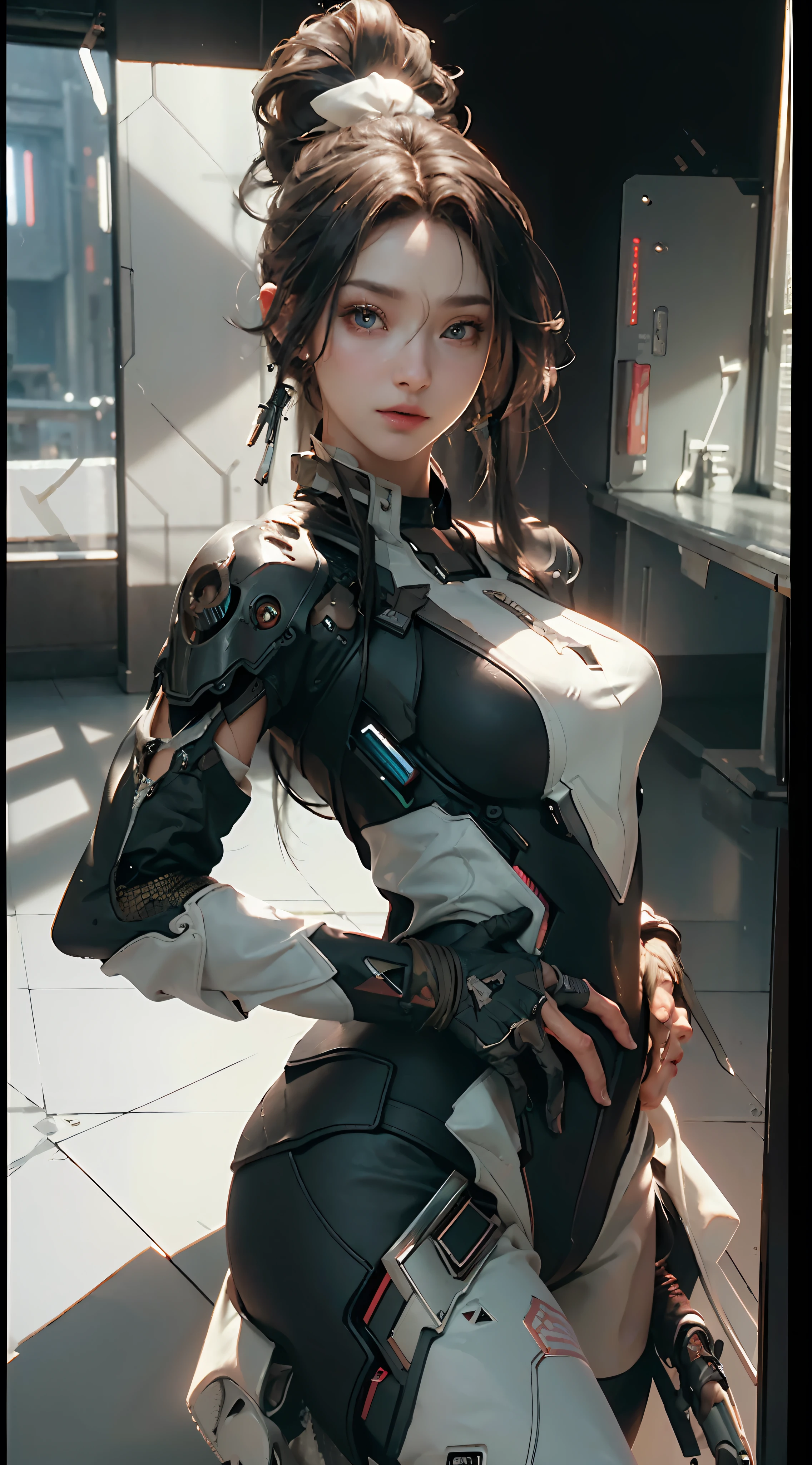 ((Best Quality)), ((masterpiece)), (detailed:1.4), 3D, an image of a beautiful cyberpunk woman,HdR (High dynamic range),ray tracing,NVIDIA RTX,Super resolution,Unreal 5,subsurface dispersion,textured PBR,post processing,Anisotropic filtering,depth of field,maximum clarity and sharpness,Multilayer textures,Albedo and Specular maps,surface shading,Accurate simulation of the interaction between light and material.,perfect proportions,Octane rendering,Two tone lighting,grand opening,Low ISO,white balance,rule of thirds,8K RAW,