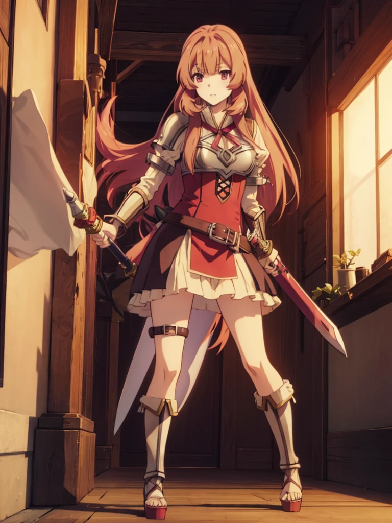 Raphtalia in sexy open platform high heels sword fighting