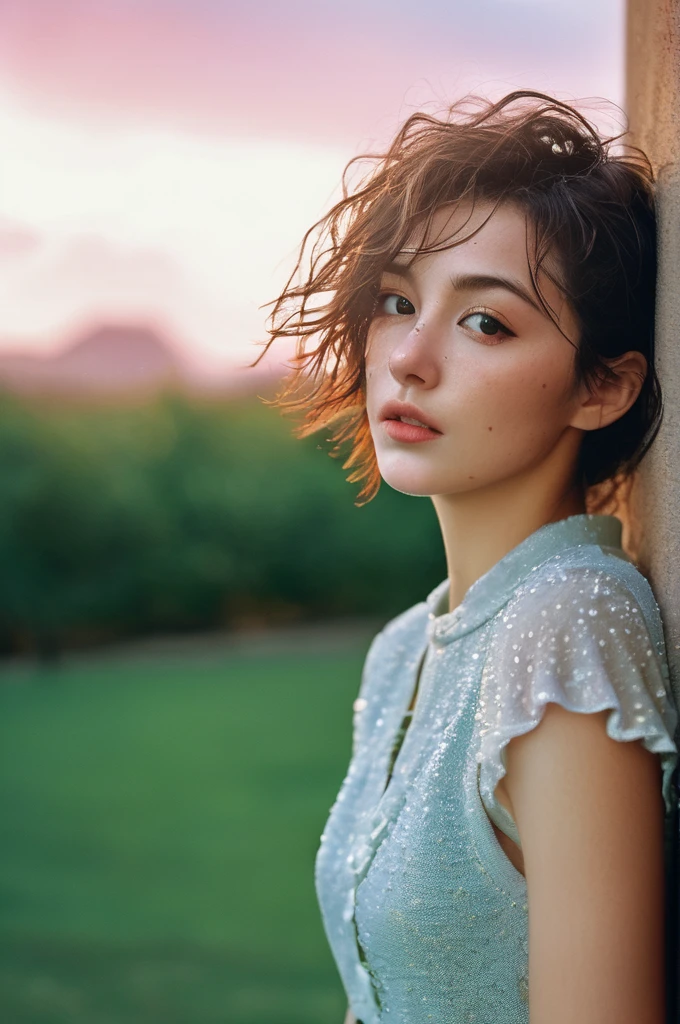 (A summer mods fashion lady and lying front the wall:1.4), water drops, messy hair, splash detailed, (surreal dramatic lighting shadow:1.4), (lofi, analog), kodak film by Brandon Woelfel Ryan McGinley.
ultra highres, sharpness texture, High detail RAW Photo, detailed face, shallow depth of field, (realistic skin texture:1.2), (freckles, moles:0.6), dslr, film grain, Fujifilm XT3,