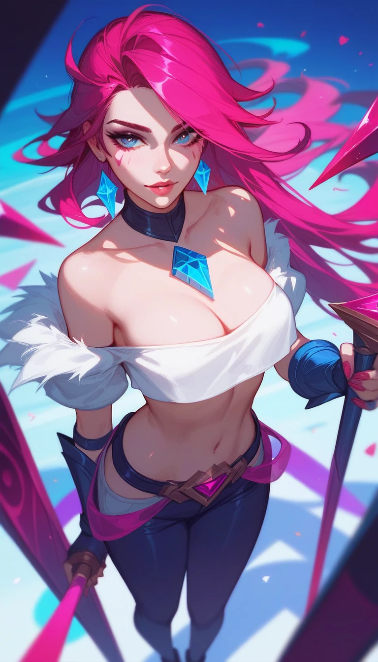 (Fraction_9,Fraction_8_Direction_7_High above), ((1个female人))(1个female人),female,League of Legends,sexy clothes,