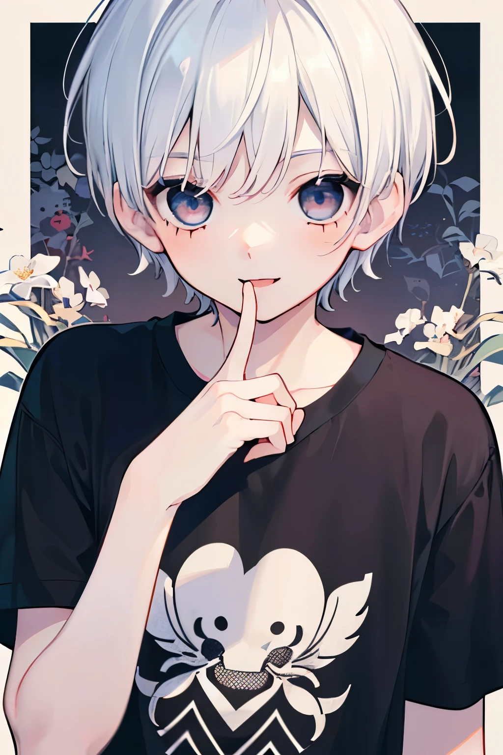 Beautiful young man, darkblue-haired, ((Gray eyes)),(short wave hair:1.2), (gag:1.2),Jersey,clear wear,High quality, amount of drawing, pixiv illustration,(animal sticker:1.2),(NSFW:1.3),((spread legs:1.1)),(crawl on all fours:1.1),((arms up:1.2)).