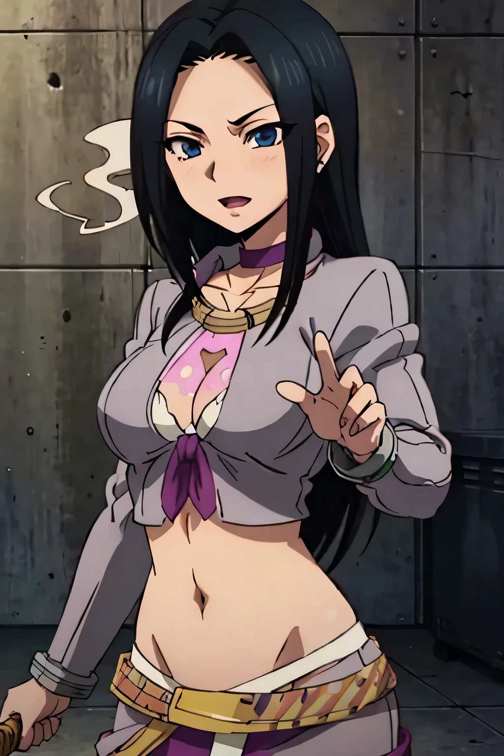 Asuka, smile, choker, necklace, lipstick, blush, Hot girls, baddie, staring, glaring, bad attitude, mean girl, crazy, smoking, sensual, attractive, jewelry, earrings, masterpiece, best quality, highly detailed, fantasy , a anime girls in armored dress holding a sword
posing for a picture, evil smile, smile, open mouth, breastplate with open cleavage, cleavage, warrior
outfit, ecchi anime style, anime girls, ecchi style, (nsfw) not safe for work, ecchi, digital anime art!!, in
anime style, official artwork, visual novel cg, beautiful anime girl, anime style 4 k , loincloth, exposed
belly, exposed navel, exposed midriff, exposed lower belly, pencil skirt armored, castle,inside castle