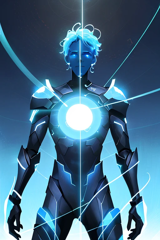 
"Series name: cosmic gods". There is pitch darkness and emptiness all around., there is a star behind and it shines,, around him at a great distance there is a transparent circle barrier: 1.2), a man with the power of blue lightning, he is dressed all blue and, vibration, (Outstanding RPG Writer: 1.1), The perfect combination of elements.