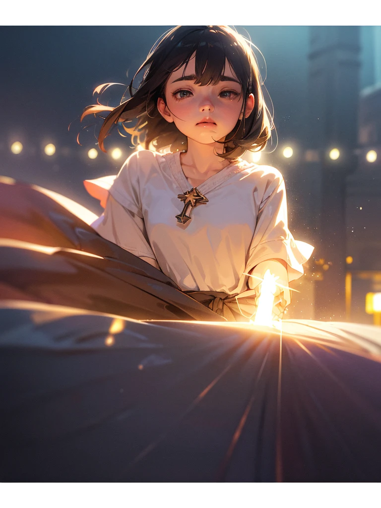 (Sumilux f1.4 50mm , low Latitude old color negative film , cross process , bokeh, flare, chromatic aberration , soft focus, (Shallow focus) , soft glow , Maximum aperture, high Key , Transparent depiction) , artistic photo , looking away , Harry Potter starring Rowan Atkinson , Hermione is played by Shimura Ken