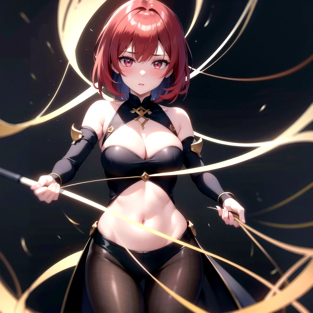 1girl, detailed eyes, blushing, perfect lighting, red hair, red eyes, unreal engine, side lighting, detailed face, bangs, glowing skin, simple background, dark background, best quality, 4k, 8k, highres, masterpiece:1.2, ultra-detailed, realistic, photorealistic, photo-realistic:1.37, HDR, UHD, studio lighting, ultra-fine painting, sharp focus, physically-based rendering, extreme detail description, professional, vivid colors, bokeh, portrait