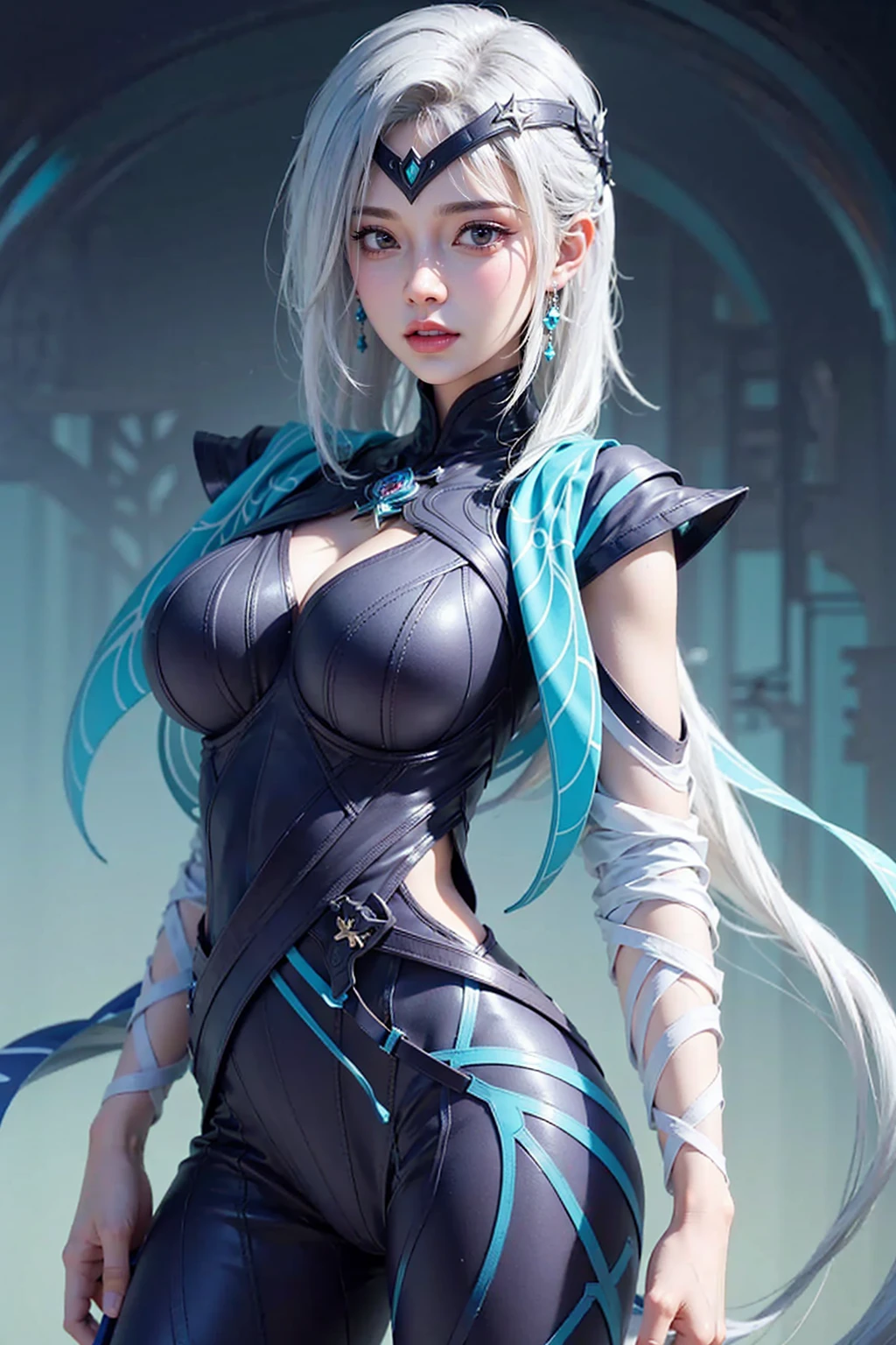 a close up of a girl , detailed white black hair , big booobs , shadowbringers cinematic, 4 k detail fantasy, a beautiful fantasy empress, game cg, xianxia fantasy, xianxia hero, 2. 5 d cgi anime fantasy artwork, cinematic goddess close shot, ruan jia and artgerm, wow 4 k detail fantasy, hyper-detailed fantasy character, high definition, hyper- detailed,perfect, fantastic, detailed facial and body skin texture, detailed vagina (pussy), detailed eyes . ultra realistic, ultra detailed