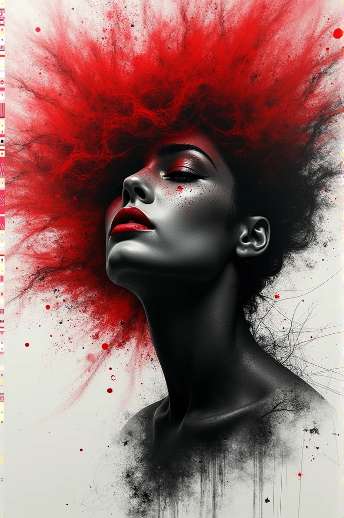 (((black and red charcoal sketch))),breathtaking impress me by creating an award-winning photograph exploring an original and unconventional theme that captivates and amazes the viewer. Push boundaries of traditional concepts,infusing the image with creativity and wonder,leaving a lasting impression on those who behold it,32K,absurdres,intricately detailed,. award-winning,professional,highly detailed,25 year old woman