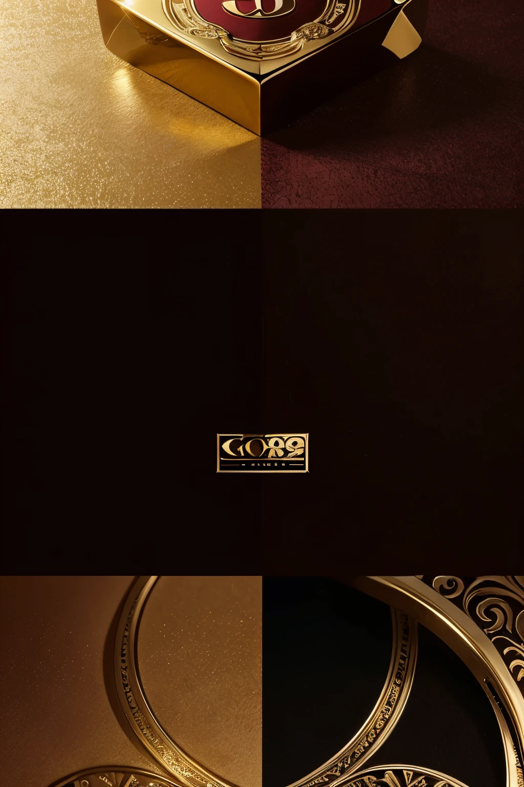 "Design a luxurious logo with the name 'AG888'. The logo should have an elongated shape and feature elements of gambling, specifically a refined gold chip with a spade symbol. Use a bold, elegant sans-serif font for 'AG888' with a gold gradient effect. The background should be deep red (burgundy) with rounded corners and a gold gradient border. The overall style should convey a high-end, sophisticated vibe with a rich color scheme of luxurious gold and deep red."