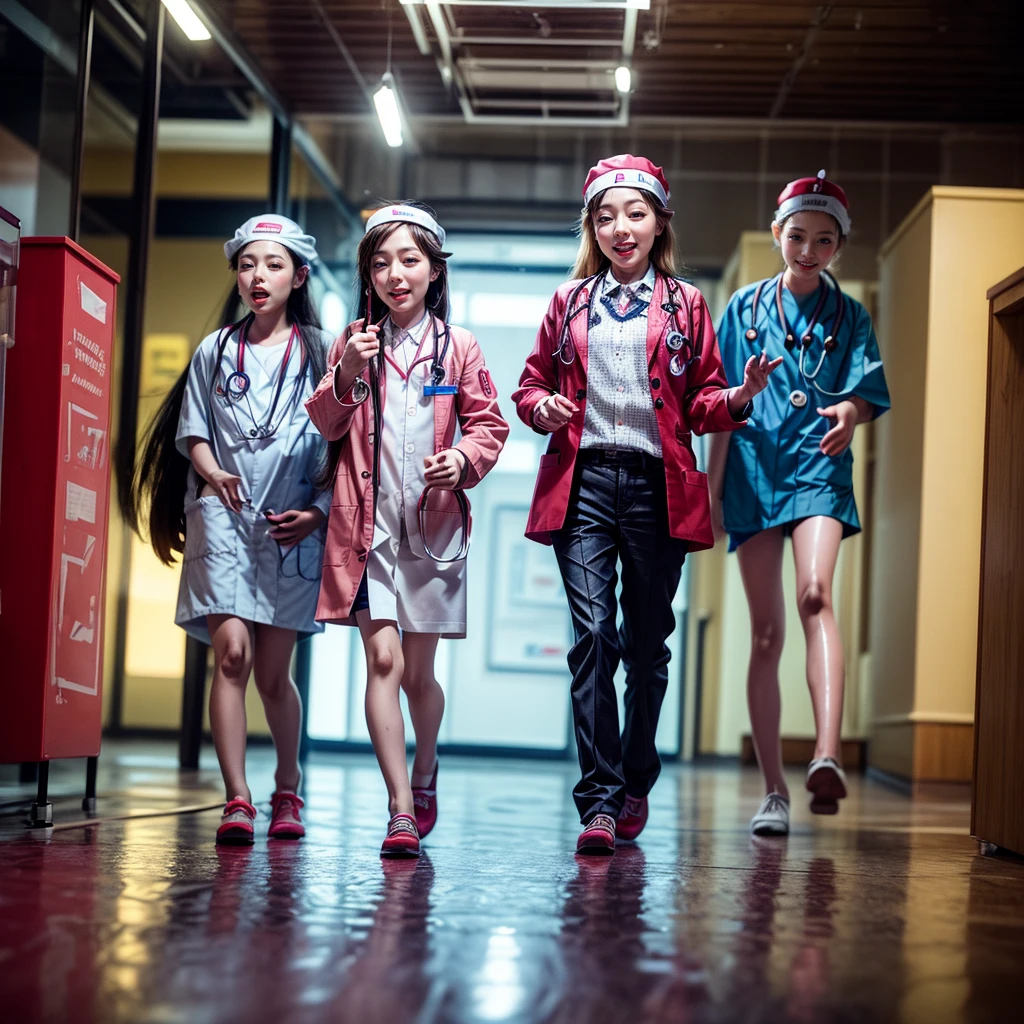 SFW, ExtremelyDetailed (((Medical Kids group in Kidzania:1.4))), Childish perfect face, Reflective Eyes, Detailed(Delicate Clothing textures), Corrected Leg to Foot Line, Dynamic Joyful Expressions LifeLike Rendering, ((Specular Reflection:1.28)), TopQuality 8K Ultra-detailed masterpiece (ProfessionalPhoto:1.37)(Acutance:0.8),(Luminism),(Exposed:0.28)