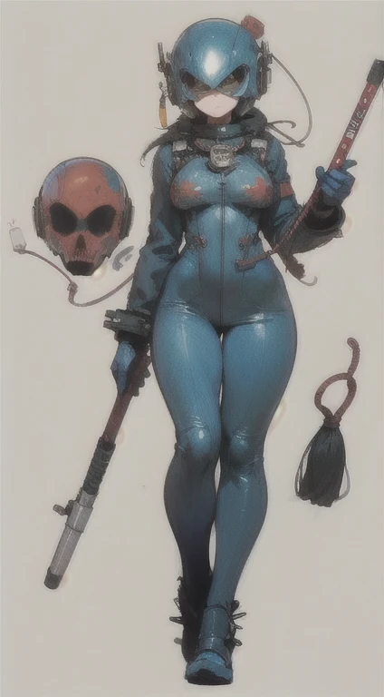 The character has an artificial body similar to that of the protagonist of the film Alita and a doll.. Your style is that of a joker