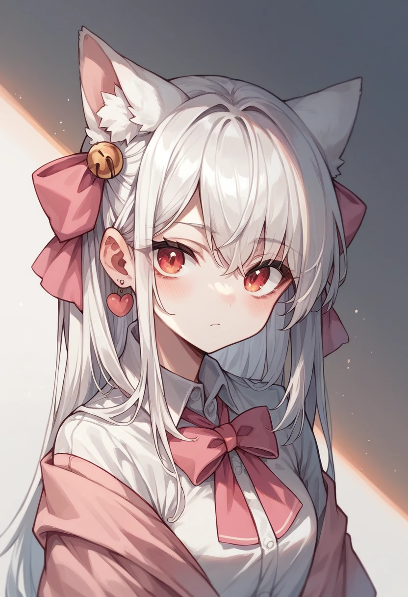 black shitzu with a slightly white muzzle and pink bows on each ear