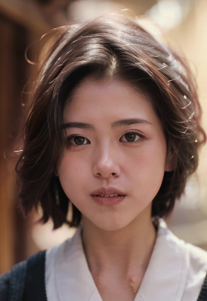 ((Extremely precise and accurate anatomy:1.0)), (photo Realistic:1.4), (hyper Realistic:1.4), (最高品質のRealisticな肌の質感:1.4), (Improvement of quality:1.4), (Enhances the beauty of skin texture:1.1), Clean and glowing skin, mesh, thin:1.2, (Realistic:1.3), Realisticなライティング, (Smoother lighting:1.05), (Improving the quality of cinema lighting:0.9), Backlight, A gentle light for your face, Ray Tracing, (Bright light:1.2), 32K, One Japanese woman, fine grain, Detailed face, (Film Grain:1.1),(Accentuates body lines:1.1), High resolution, Natural look, Kind eyes, Improves hair quality, Delicate light and shadow, Transparent muscles, Graceful pose, Beautiful Eyes, Sharp details, Soft light reflection, Beautiful contours, Delicate skin tone, Fine hair texture,Cute Japanese Women Photos, Little Woman, 20-year-old, Beautiful and perfect face, brown, Beautiful Face,  