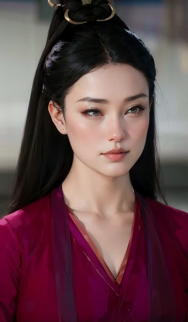 wuxia, Chinese clothes, hourglass figure, large breasts, big hips, masterpiece, best quality, ultra detailed, realistic