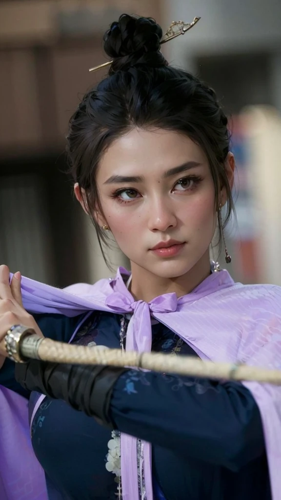 wuxia, Chinese clothes, hourglass figure, large breasts, big hips, masterpiece, best quality, ultra detailed, realistic