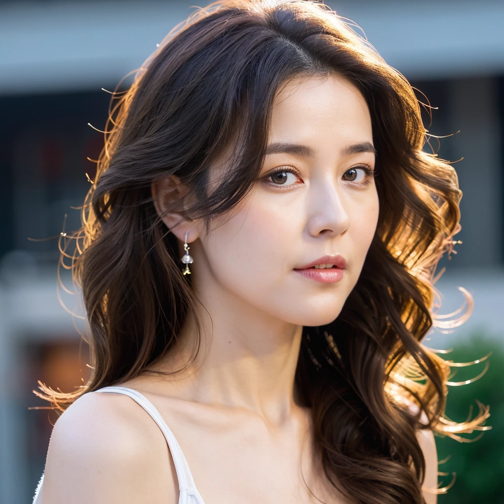 Beautiful woman with beautiful wavy long hair, Sexy Mre, Uigh resolution,(Realistic:1.4), ((Highest quality)), ((masterpiece)), (be familiar with),