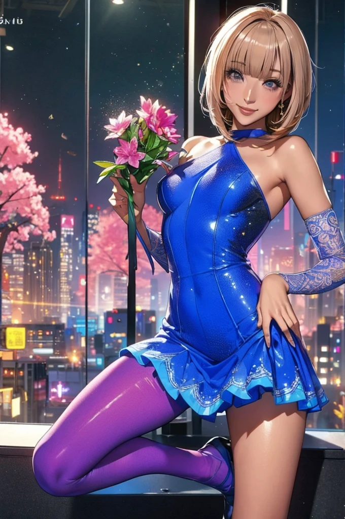 image quality:Highest Quality
Camera Focus: Blur the background
light:sidelight
person:20-year-old female,Gal model 、
Bright light、
Hairstyle: Short Bob、With bangs
dress:Gal、Hysterical glamour expression: The best smile、
Thin and delicate、Small bust、From head to toe、
Slim and beautiful legs、Thin thighs、pantyhose、pumps、
flowerpunk、Sparkling light particles、
Vivid gradient effect