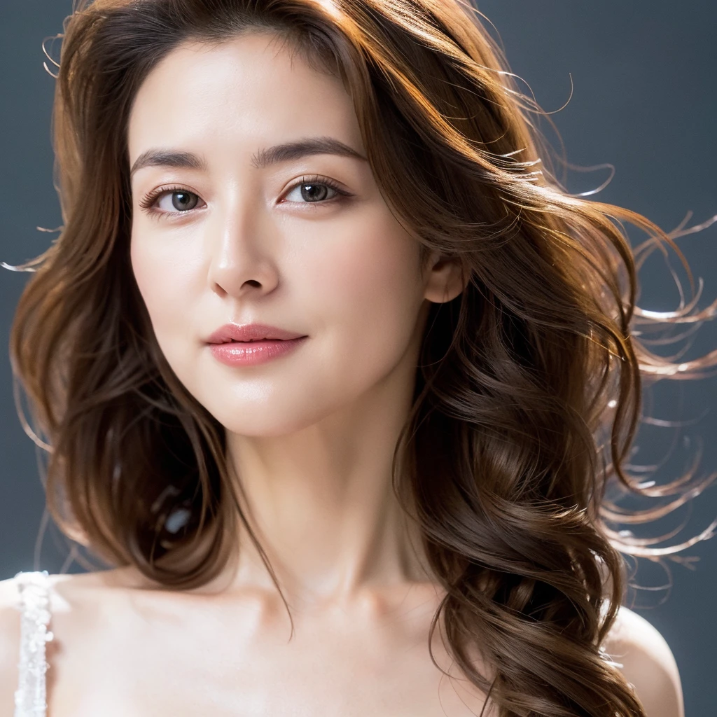 Beautiful mature woman with beautiful wavy long hair, Sexy Mature, Ultra-high resolution,(Realistic:1.4), ((Highest quality)), ((masterpiece)), (be familiar with),