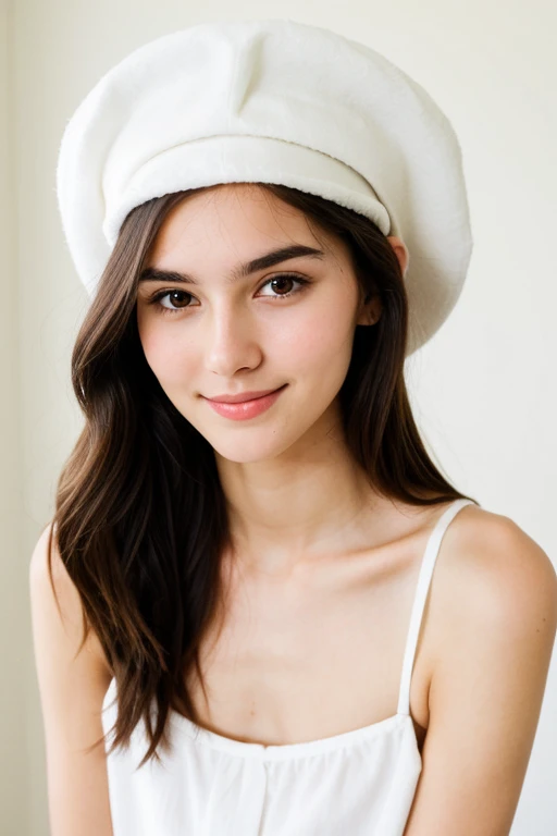 Young cute and handsome skinny face white beautiful soft skin picking mango hat