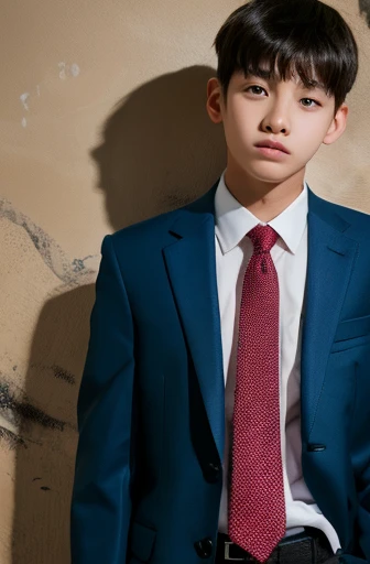 a 13 year old male wearing a suit
BELT VISABLE 4K HIGH QUALITY DETAILED