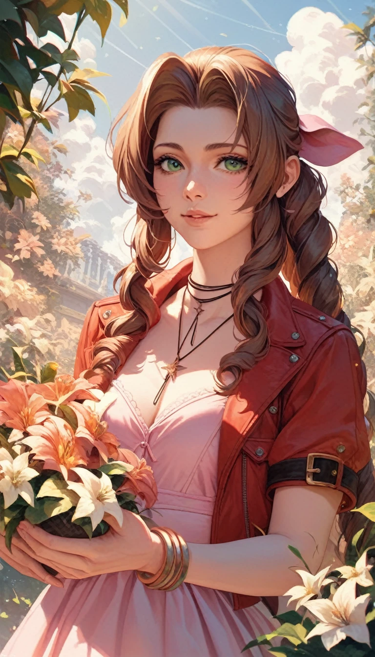 (best quality), (very aesthetic), (ultra-detailed), (best illustration),Aerith