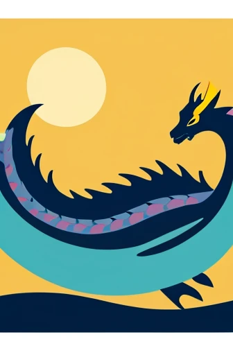 dragon　easy　An illustration　simple