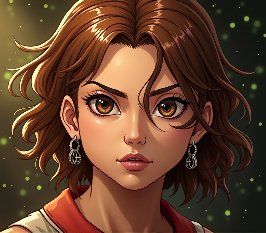 (masterpiece:1.2), (best quality), (ultra detailed), (8k, 4k, intricate),(full-body-shot:1), (highly detailed:1.2),(detailed face:1.2), (detailed background), muscle woman with dark hair, woman with huge muscles, stern expression,