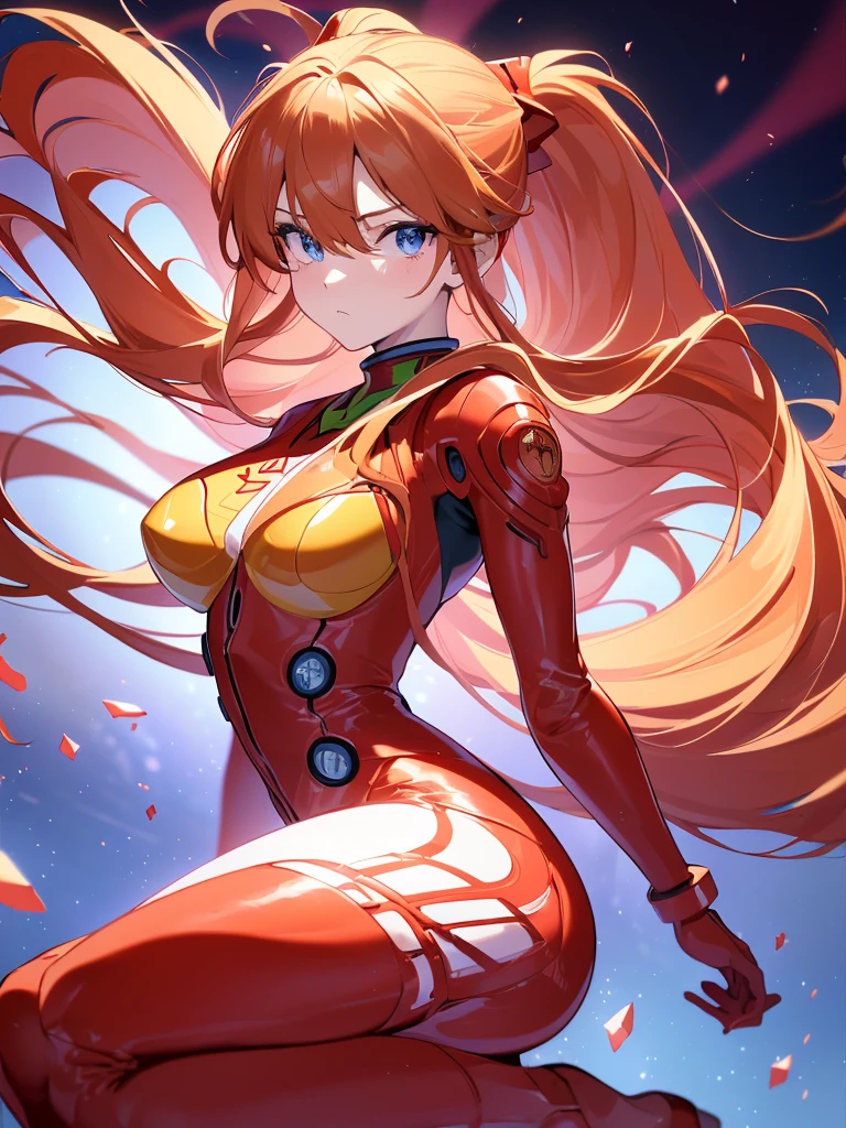 ((souryuu asuka langley,bodysuit,red plugsuit1.2,bionde,low ponytail)),(Glowing eyes:1.233), diffuse reflection, high-profile, majestic,(frown,tsundere,a very blushing face,adorable face,cute face,bishojo,kawaii,)(Beautiful and detailed eyes:1.3),1girl,独奏,(Masterpiece,Best quality, offcial art,Target the audience, Beautiful and aesthetic:1.2),(Ultra-high resolution,Golden ratio), (4K), (looking from above),((colourful flower bouquet,)),Floating, (photo maping, Physically-based rendering,automatic white balance),Amazing,Sharp focus,night city,extreme  huge digital screen, (((high detailed skin,)))Dynamic lighting,Intricately detailed clothing,Watery eyes,(masterpiece sidelighting),(a beauty girl,The sheen),[[Delicate fingers and hands:0.55]::0.85],(Detail fingers),((((BREAK,Design an image with a fisheye lens effect, capturing a wide field of view with a distinctive, curved perspective.BREAK,)))Superior photographic quality,((extremely_Detailed_eyes_and_face)),(Disheveled hair),Movie girl,