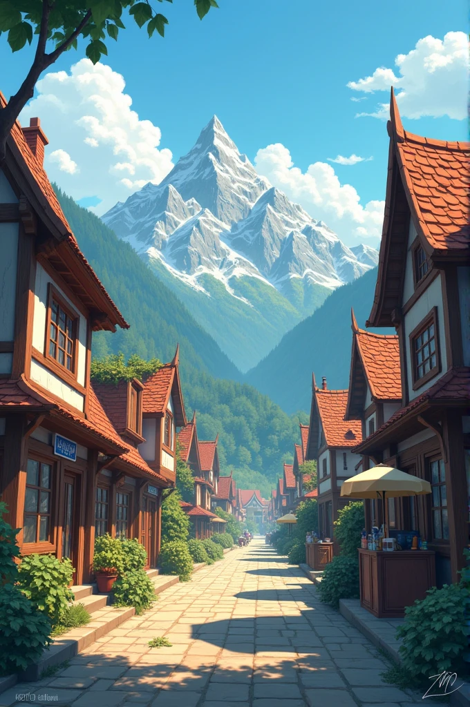 A post town at the foot of the mountains。
On the way to the Adventurer's Guild、He came to town accompanied by a merchant caravan.。
Cheerful music playing in the street、A cheerful wind was bringing the news of noon from the bell tower.。
The sweet aroma coming from the mill。
Stimulated by the smell、A bite of the skewers I bought at a street stall。It might be a good idea to explore the city first.。