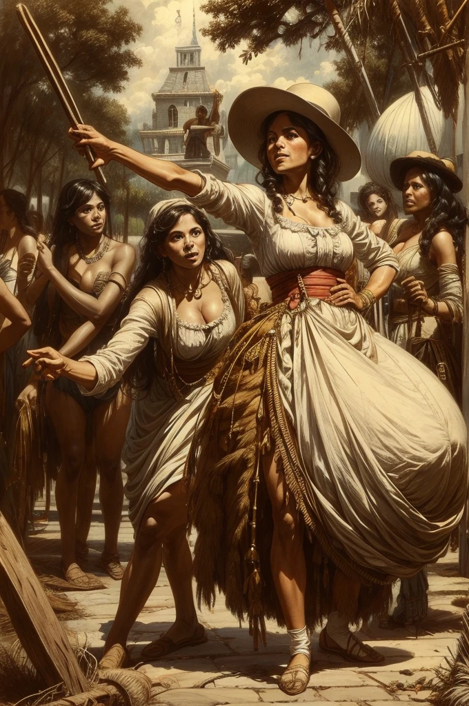 Big party, colonial era, 100 people