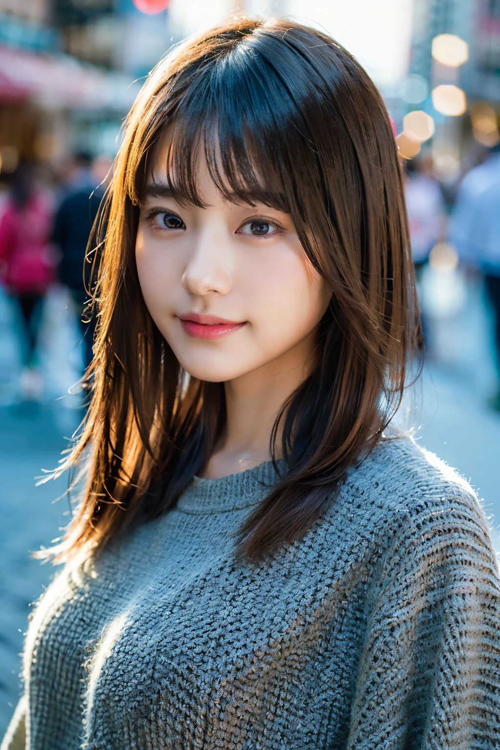 (8k, RAW Photos, Highest quality, masterpiece:1.2), (Realistic, photo-Realistic:1.37), Very detailed, Ultra-high resolution,1 girl,View your viewers,Beautifully detailed face,smile,narrow,(Narrow waist:1.3),shirt, Beautifully detailed skin, Skin Texture, Floating Hair,Professional Lighting,