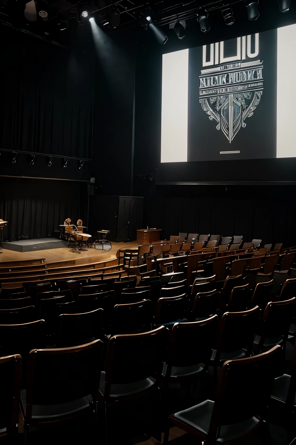 A backdrop of a music academy that you can use on stage