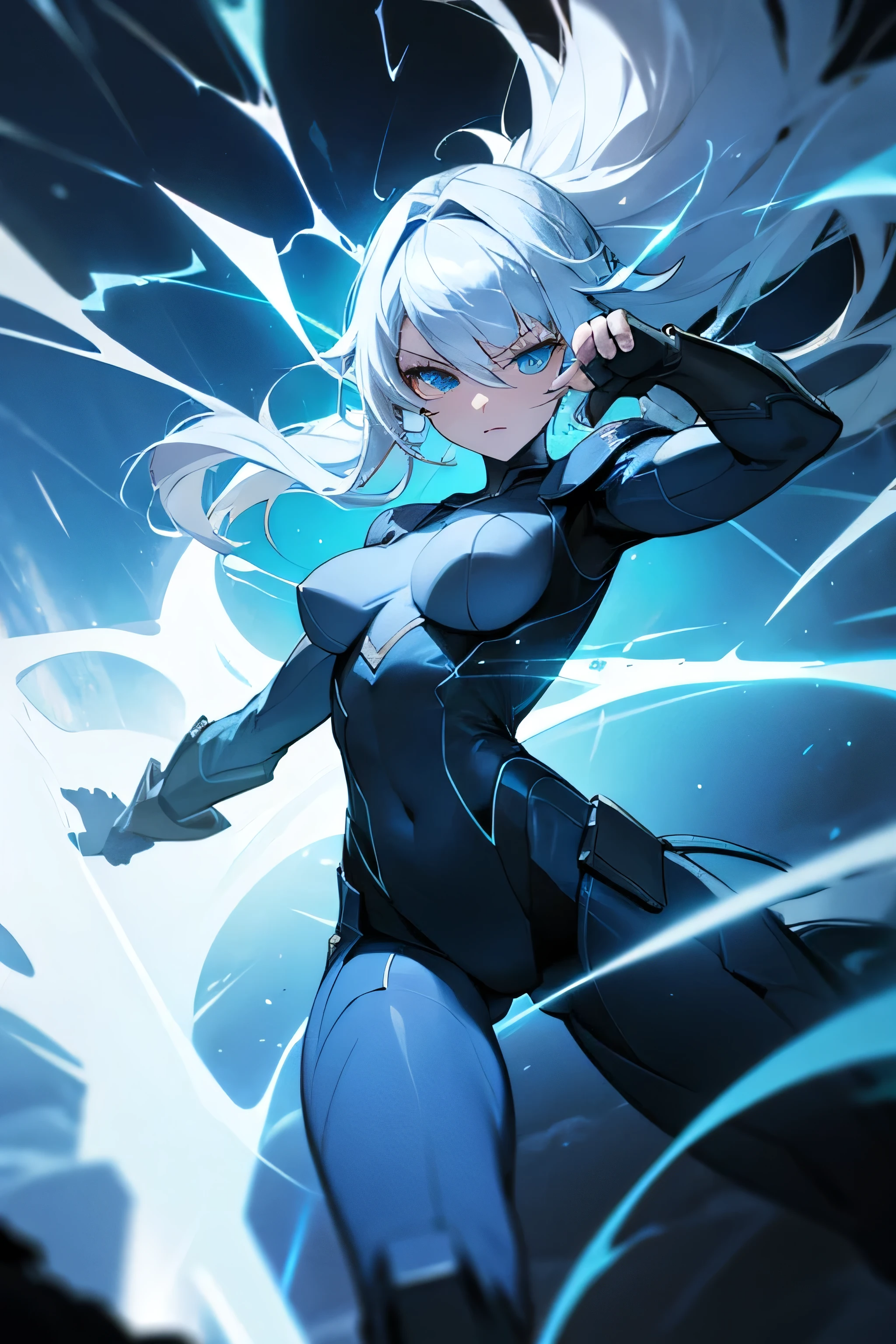 storm blue lighting , power , heroes, woman 