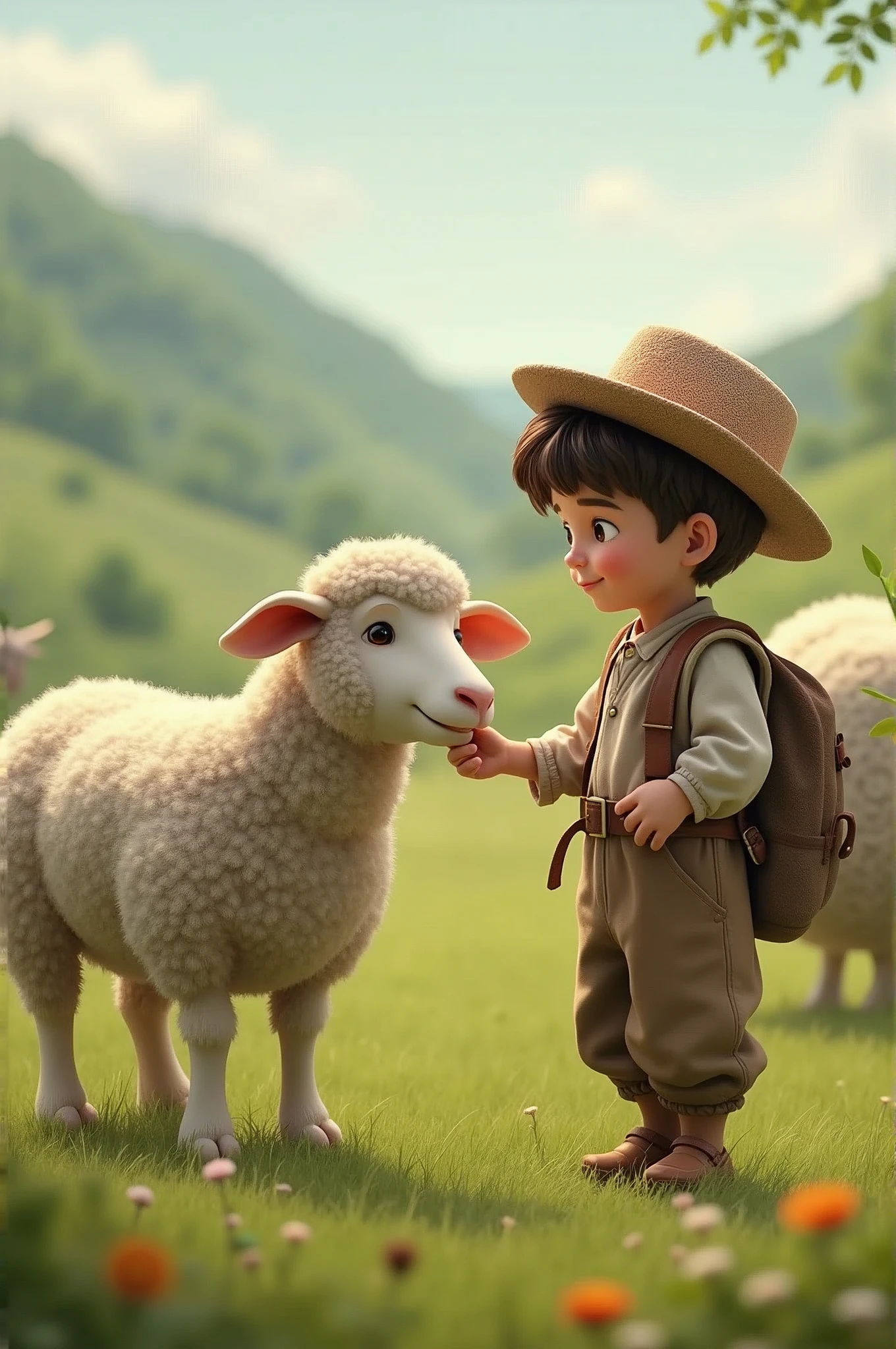 boy and sheep, Ratio 9:16