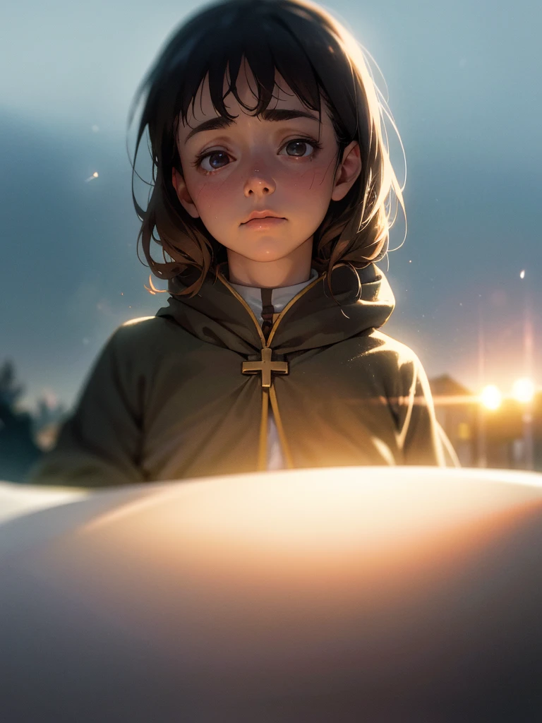 (Sumilux f1.4 50mm , low Latitude old color negative film , cross process , bokeh, flare, chromatic aberration , soft focus, (Shallow focus) , soft glow , Maximum aperture, high Key , Transparent depiction) , artistic photo , looking away , Harry Potter starring Rowan Atkinson , Hermione is played by Shimura Ken