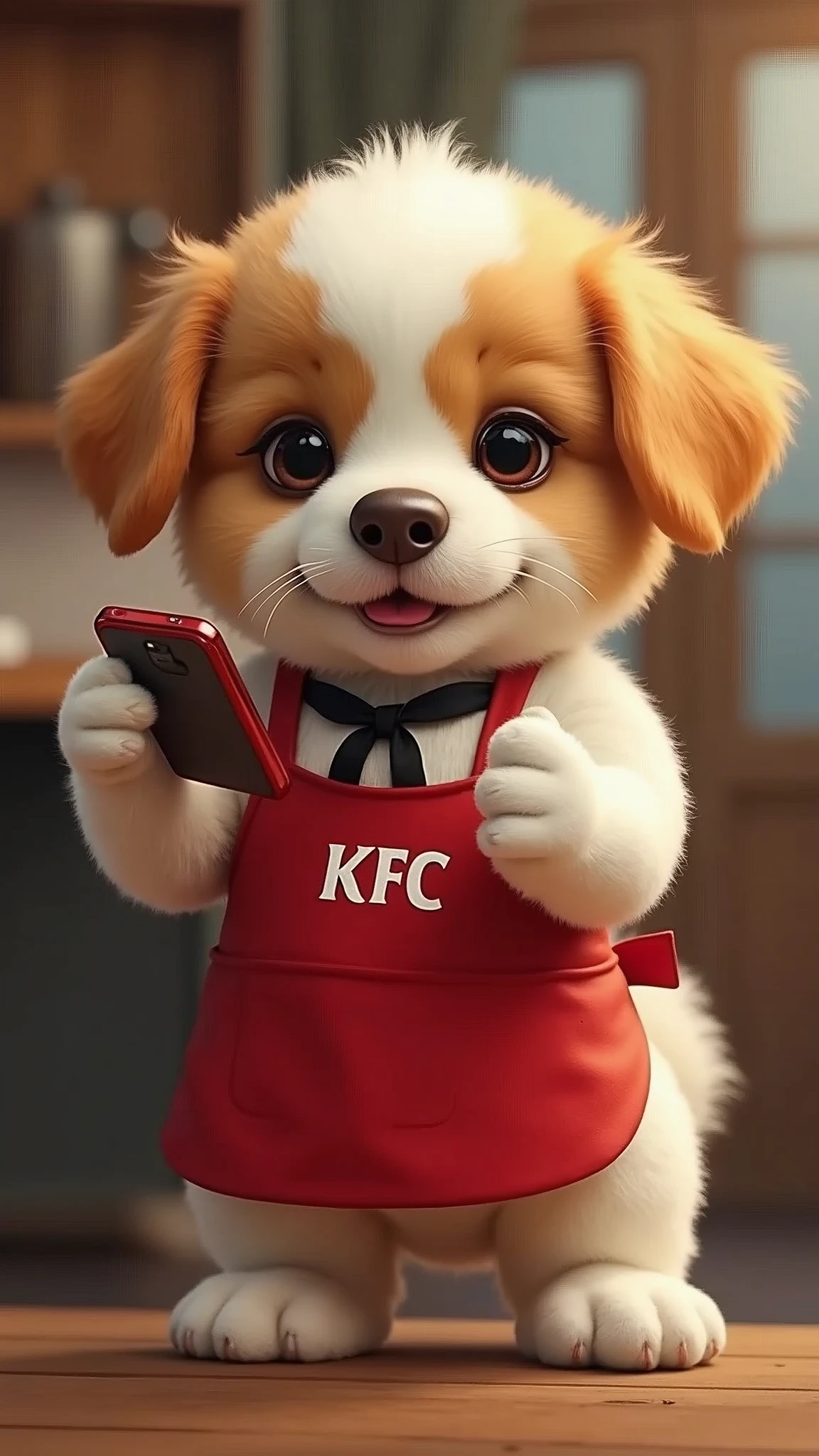 ((Nsfw)) By zackary911, zackary911, anthro, femboy jock, curvy thighs, feminine, white fur, simple red glowing pupils, left eye winking, tongue out slightly, McDonald’s shirt, no underwear, tight long black socks, solo, balls, canine sheath, red erected , with knot, McDonald’s kitchen background, standing behind counter, filling McDonald’s cup with milk, full body view